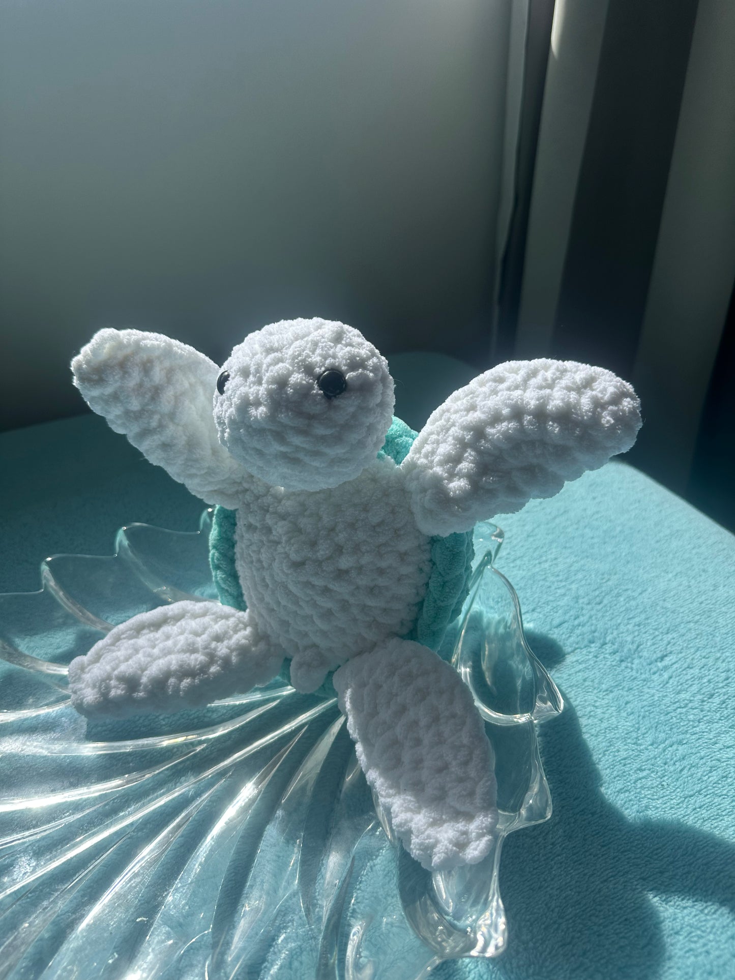 Blue Crochet Turtle