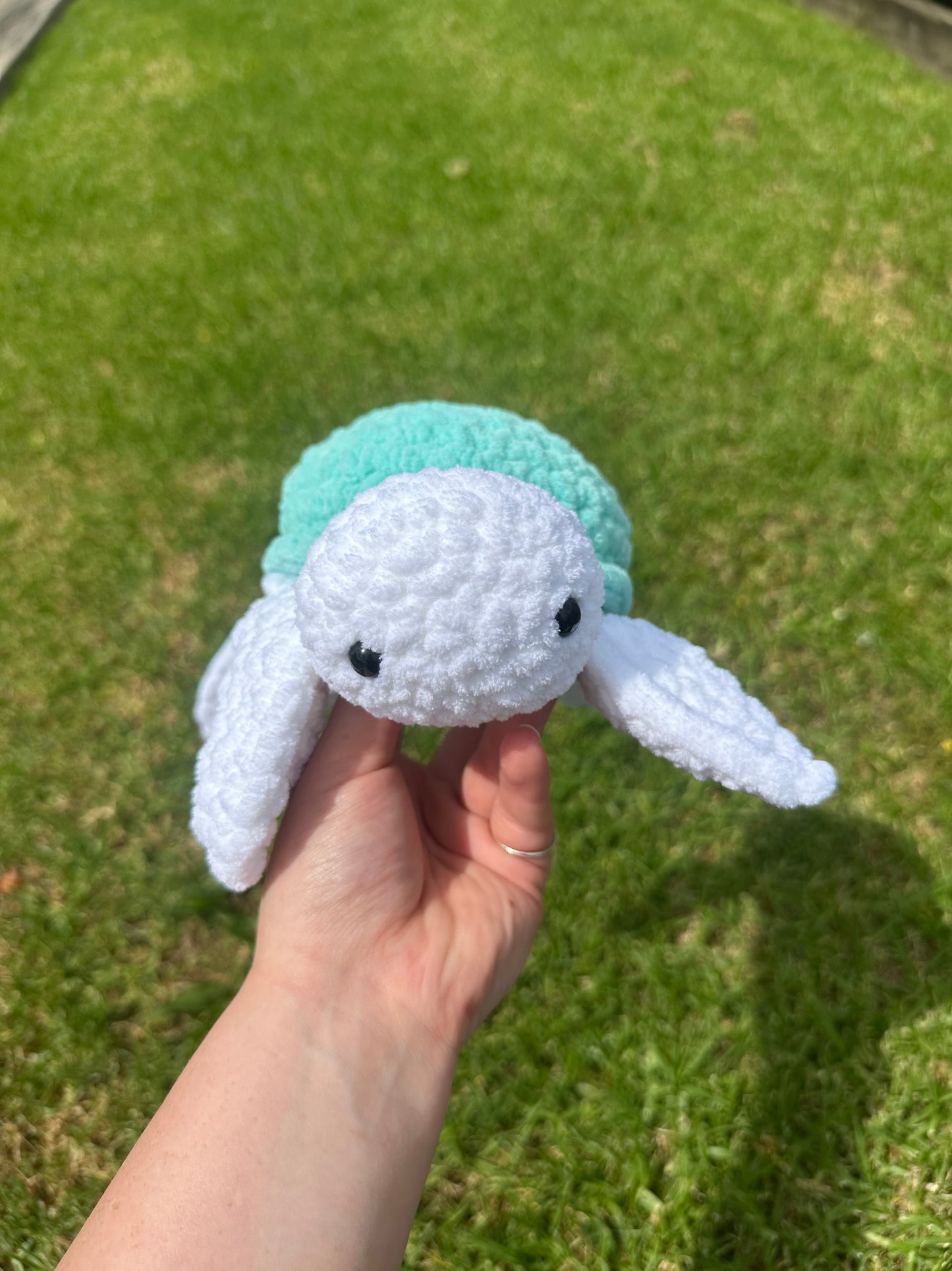 Blue Crochet Turtle